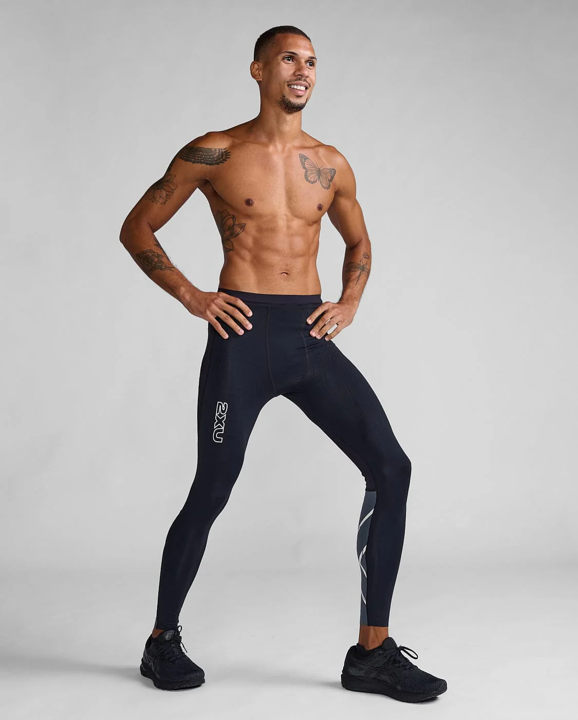 2XU Men's Light Speed React Compression Tights MA7049B - Image 2