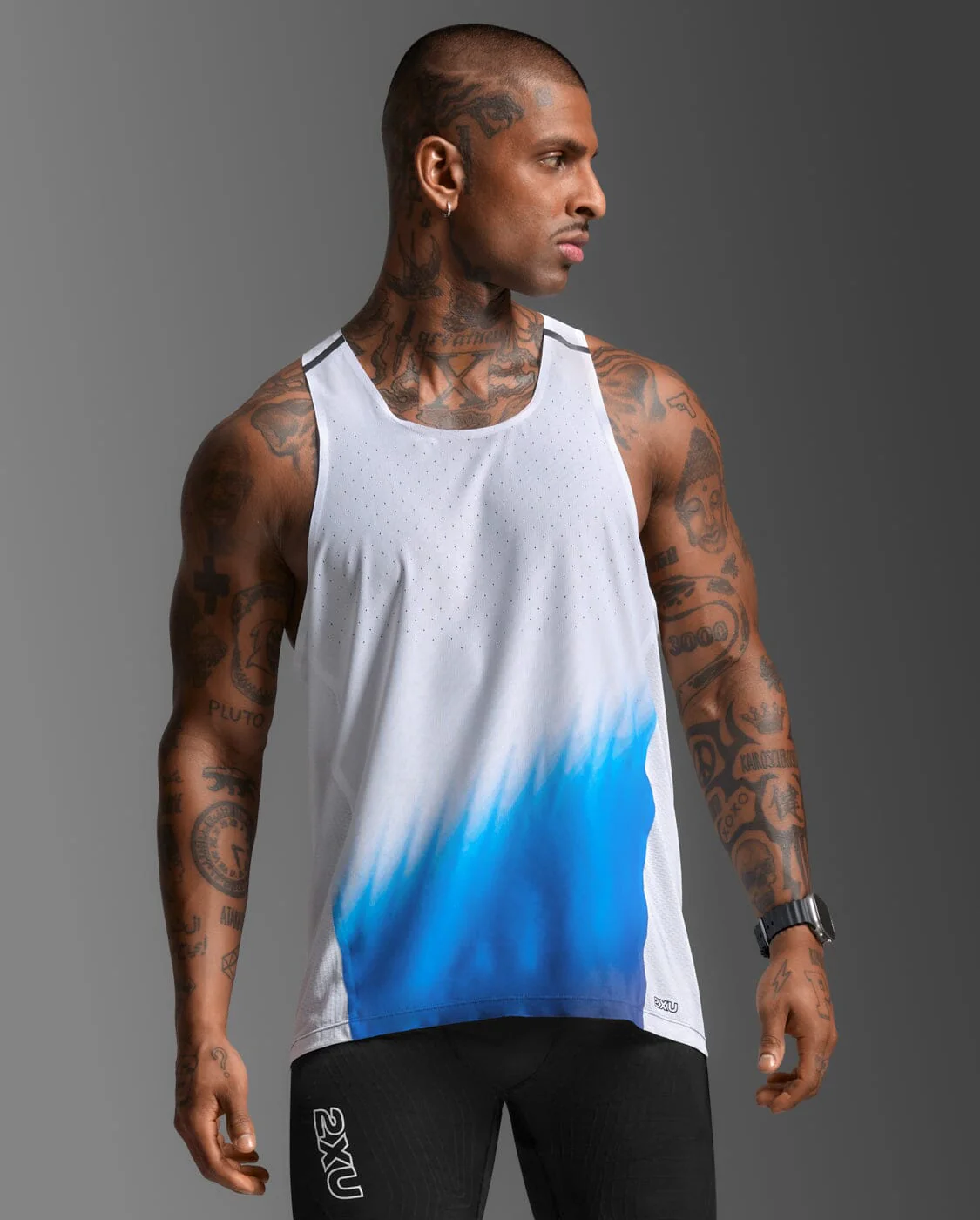 2XU Men's Light Speed React Singlet MR7375A