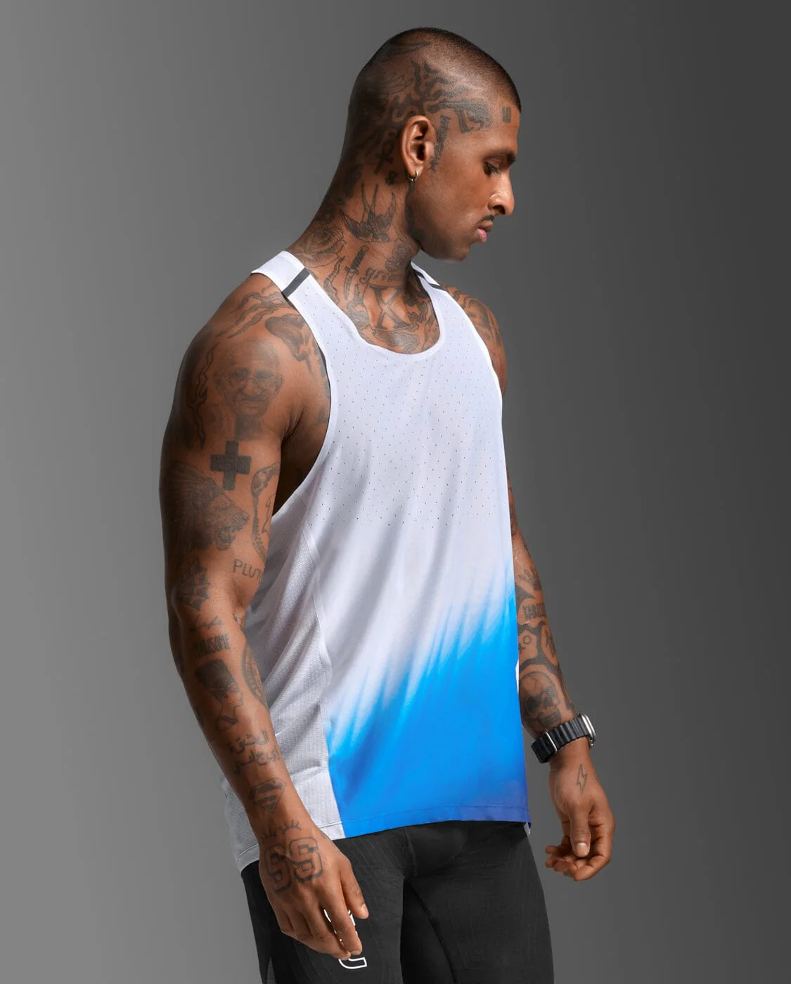 2XU Men's Light Speed React Singlet MR7375A - Image 4