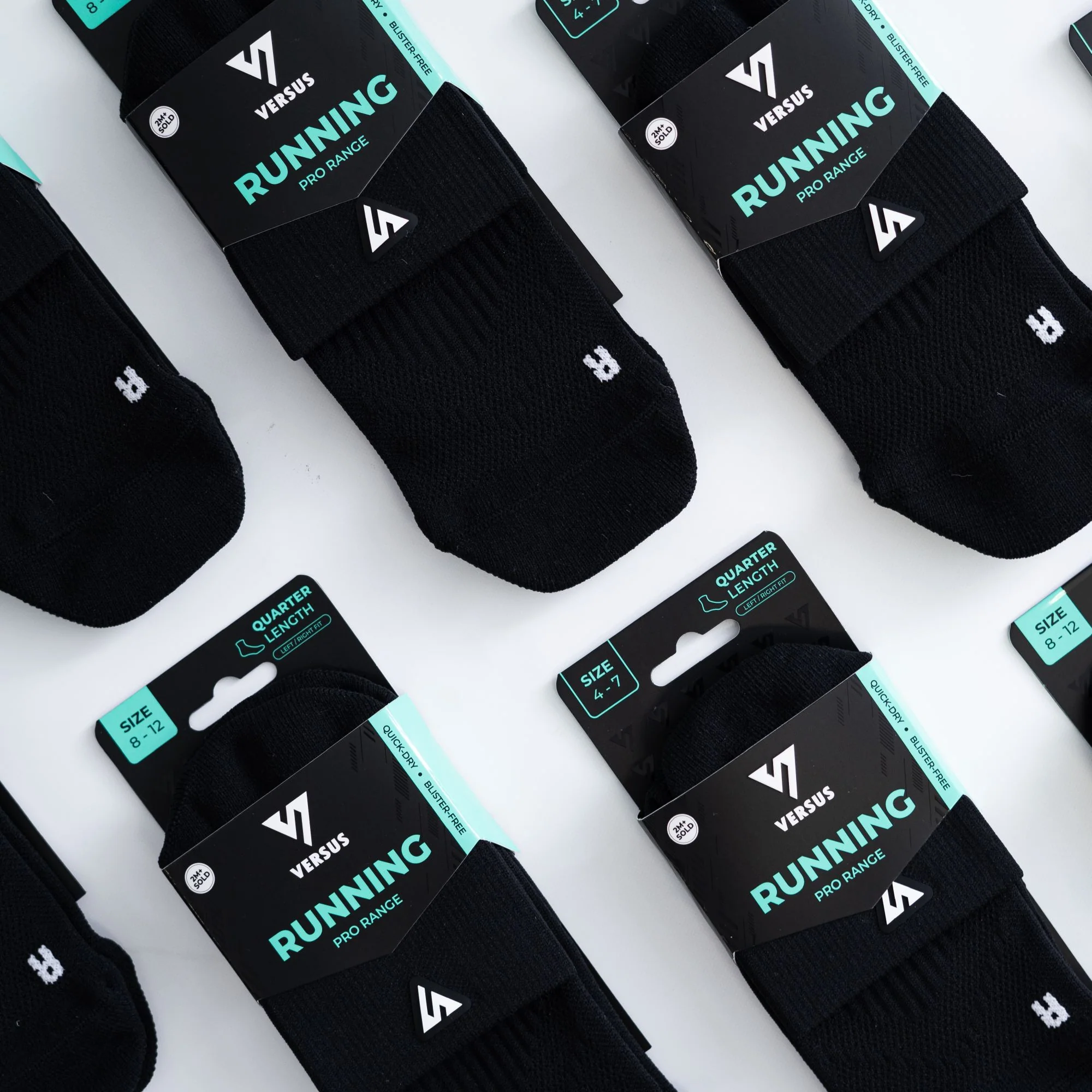 Versus Black Running Quarter Socks - Image 5
