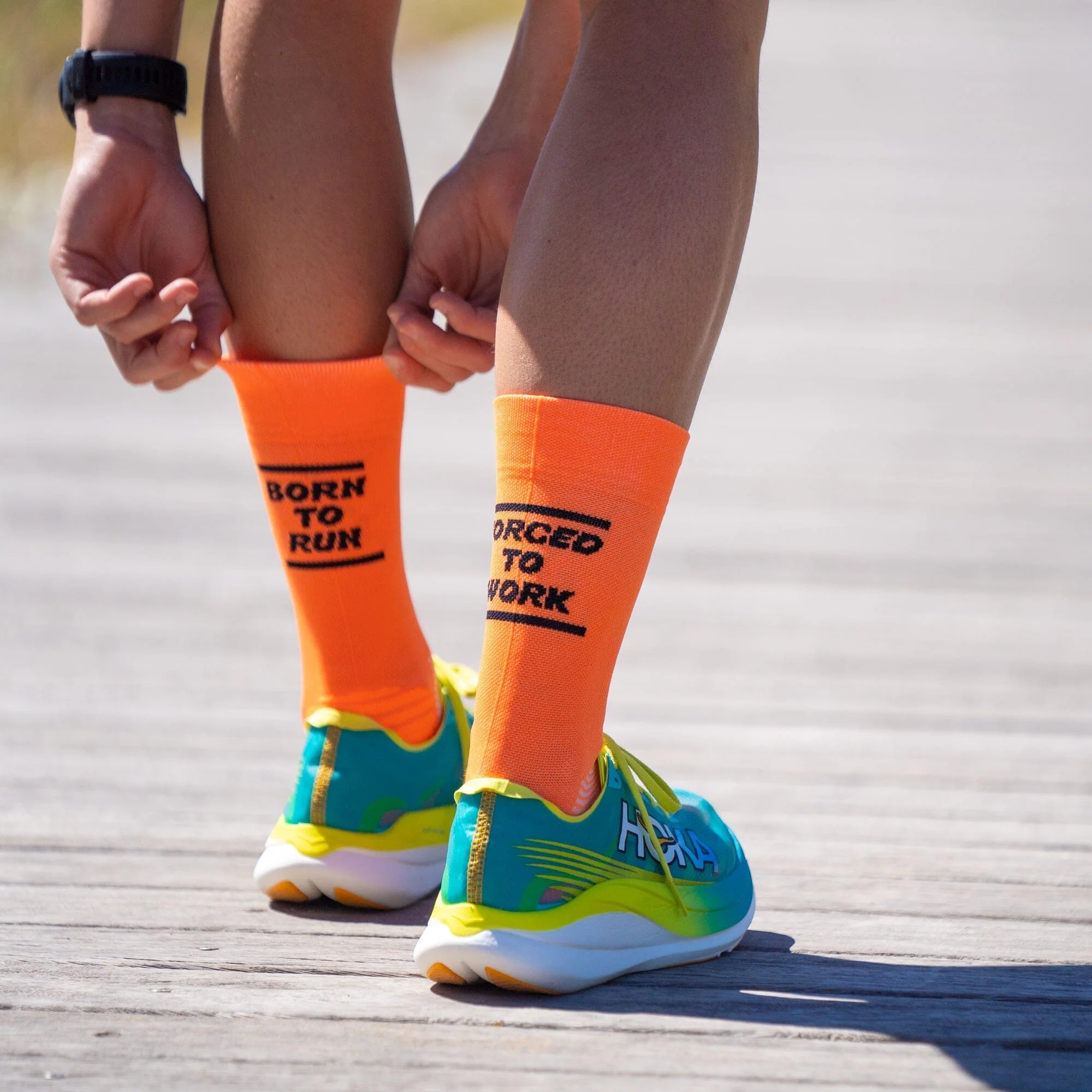 SPORCKS Born To Run Orange - Running Socks - Image 3