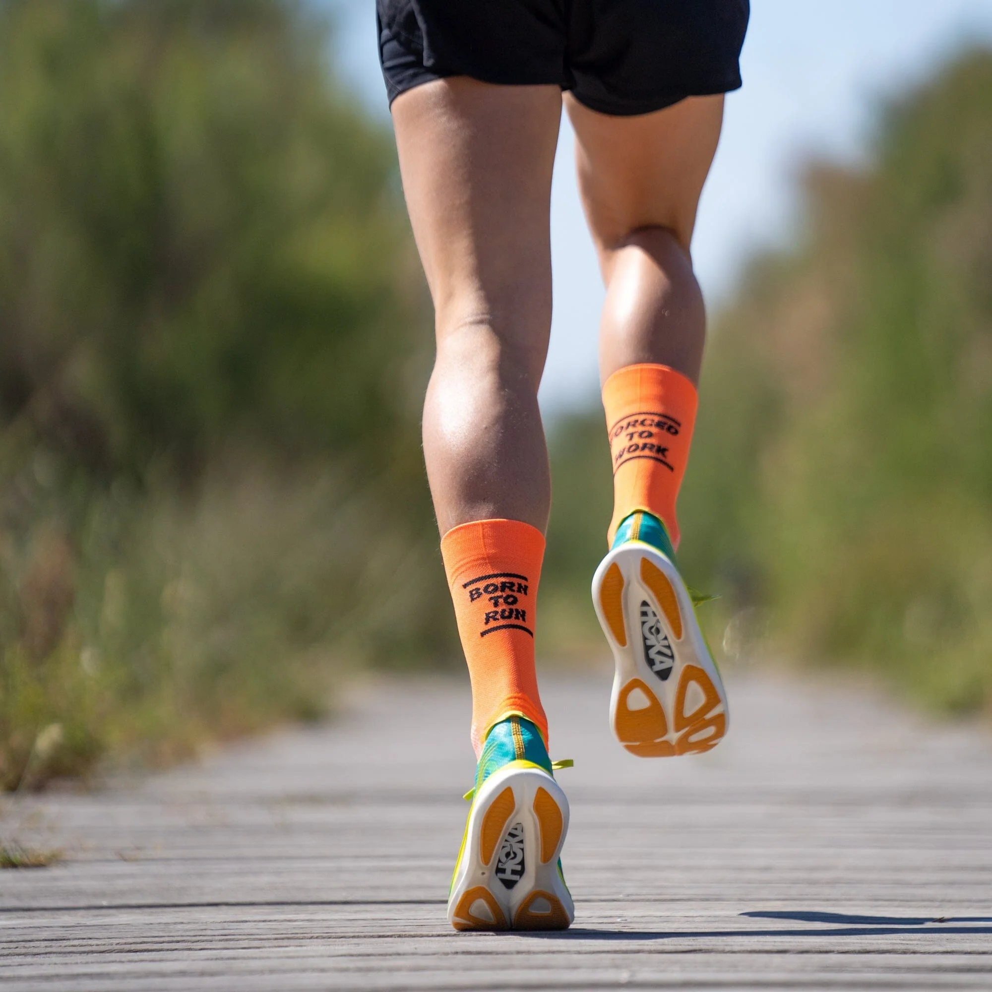 SPORCKS Born To Run Orange - Running Socks - Image 4