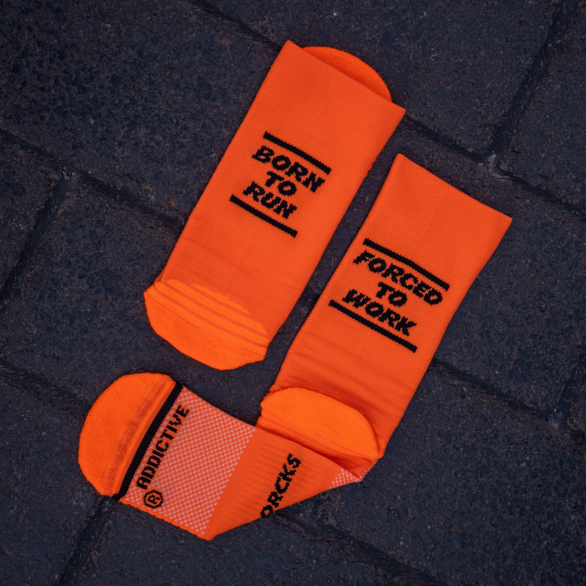 SPORCKS Born To Run Orange - Running Socks - Image 5