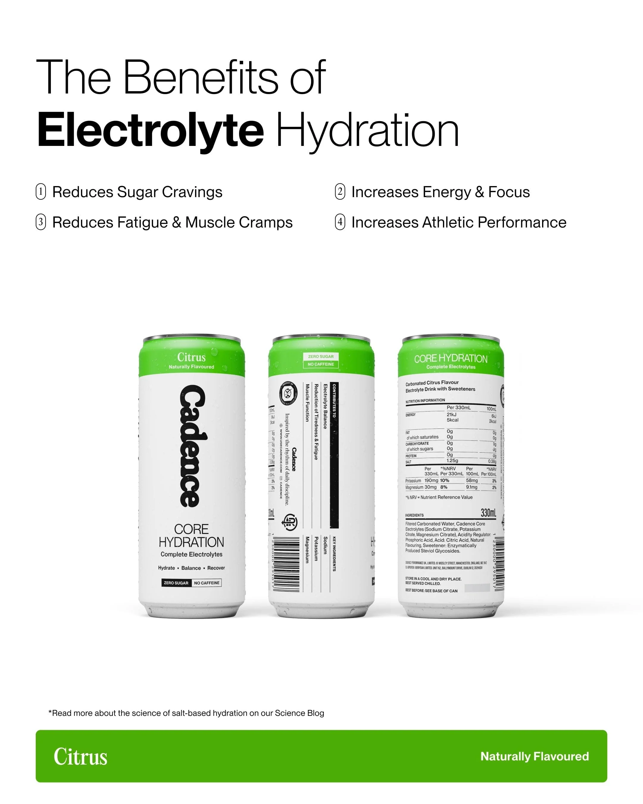 Cadence Core Hydration Drink 330ml - Image 6