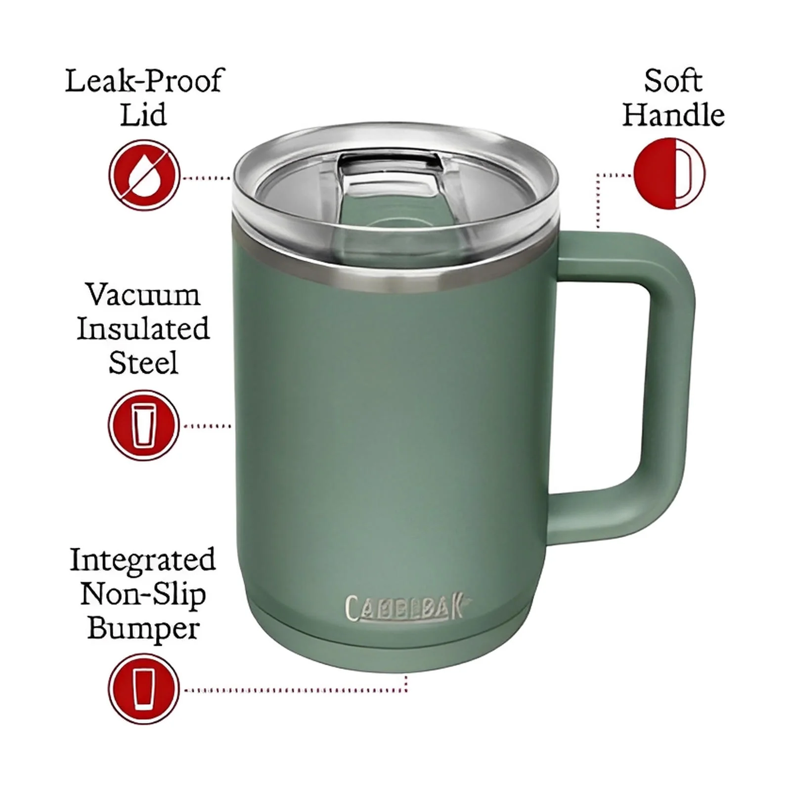 CamelBak Leak-Proof Insulated Stainless Steel Thrive Mug 16oz (0.5L) - Image 2