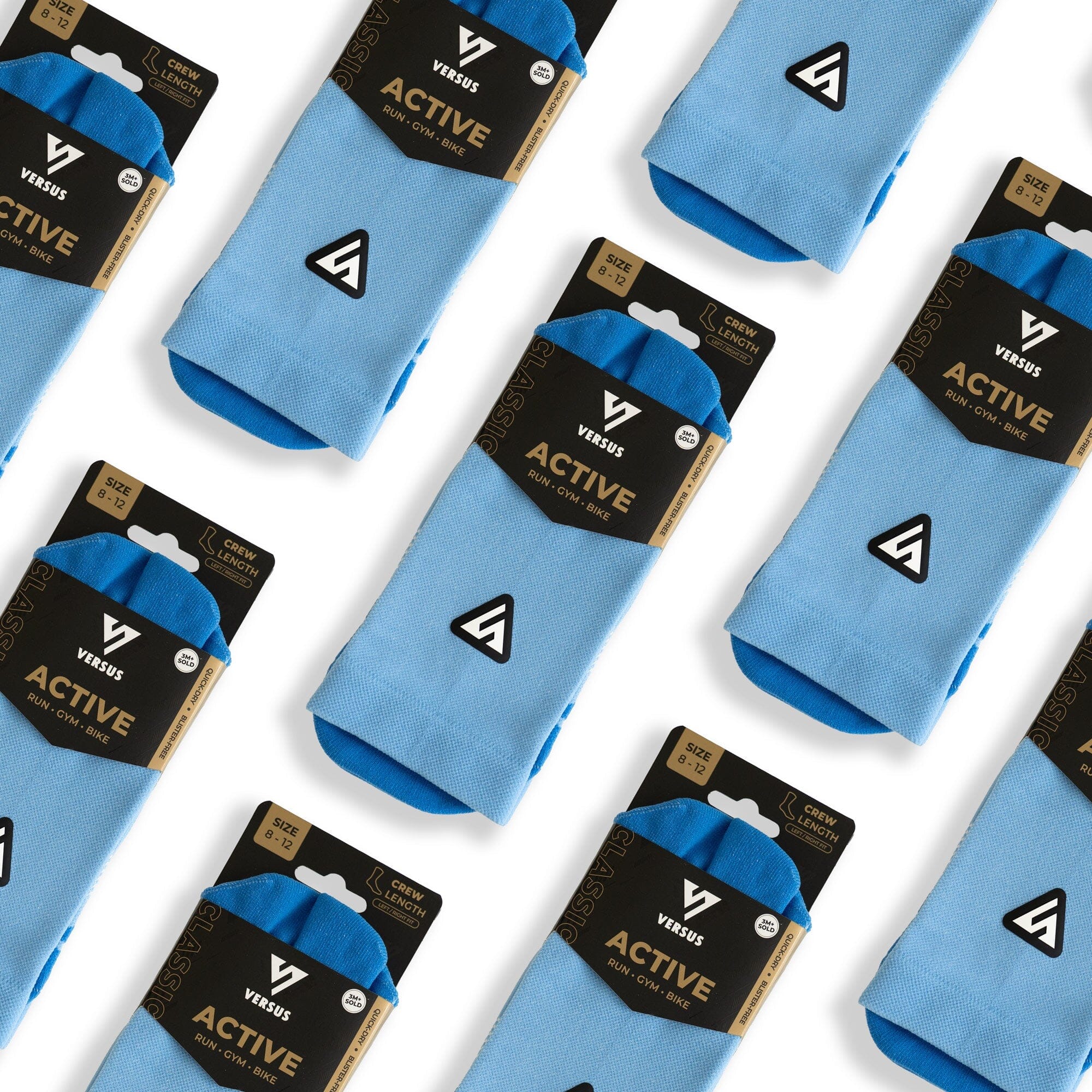 Versus Classic Blue Active Crew Tab Socks - Image 2
