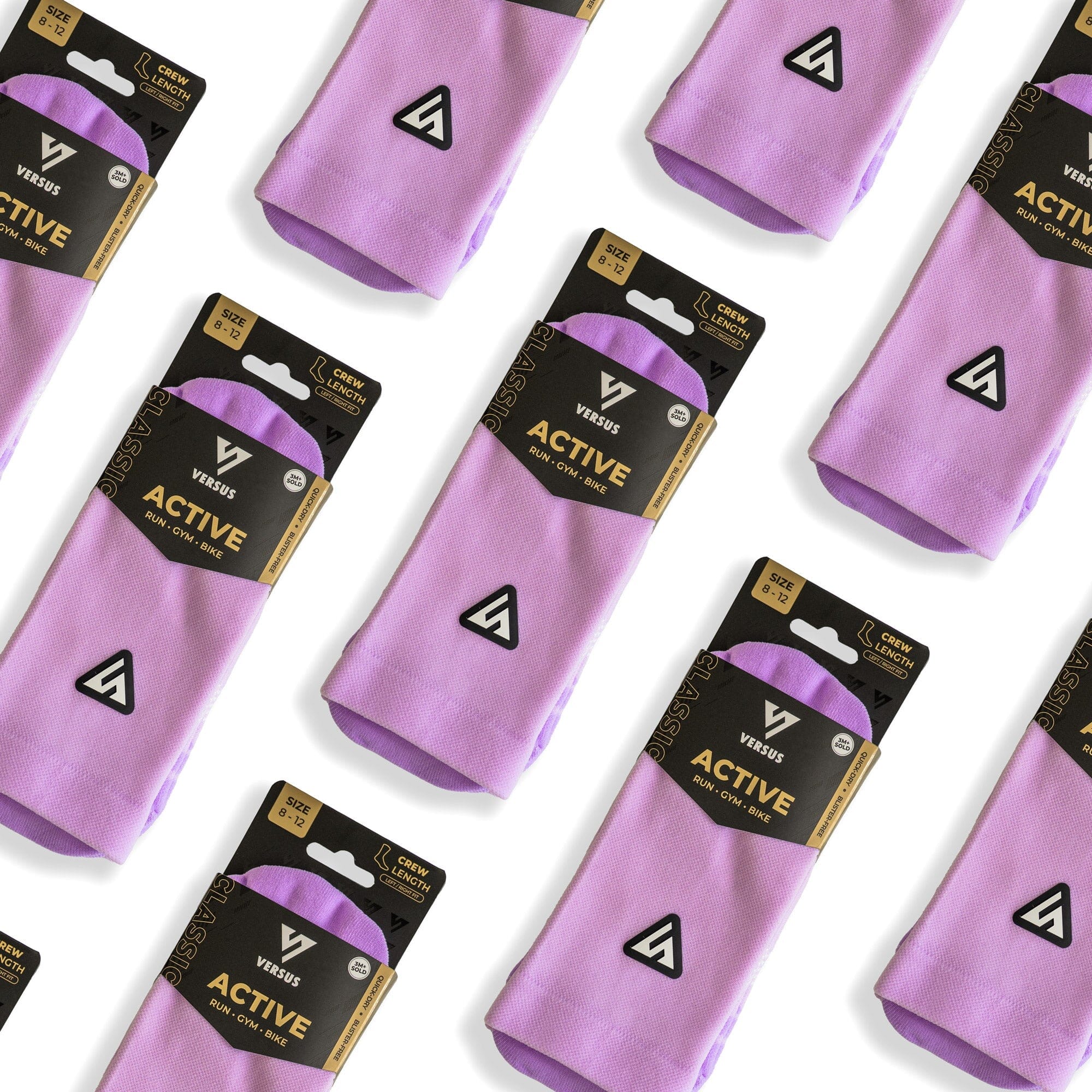 Versus Classic Lilac Active Crew Tab Socks - Image 2