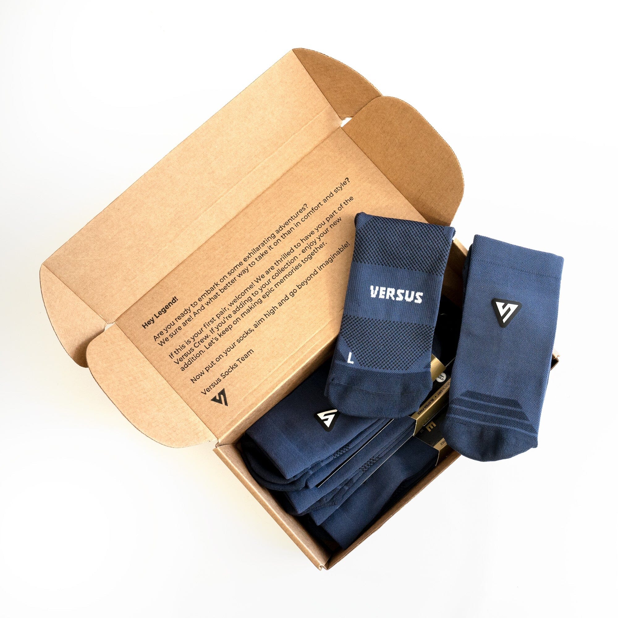 Versus Classic Navy Active Crew Tab Socks - Image 4