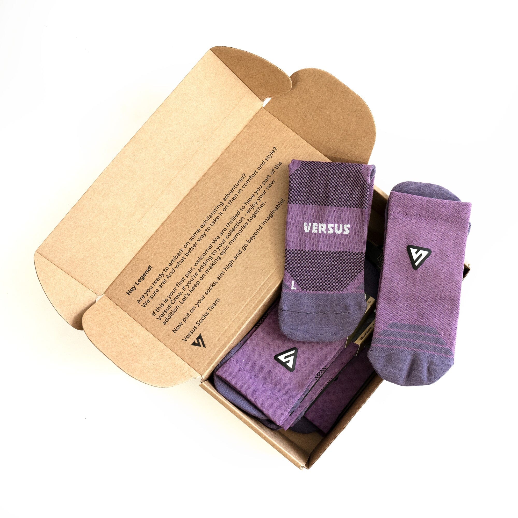 Versus Classic Plum Active Crew Tab Socks - Image 4