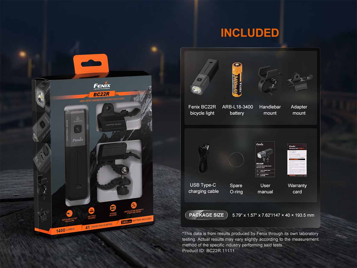 Fenix BC22R Rechargeable Bike Light - Image 17
