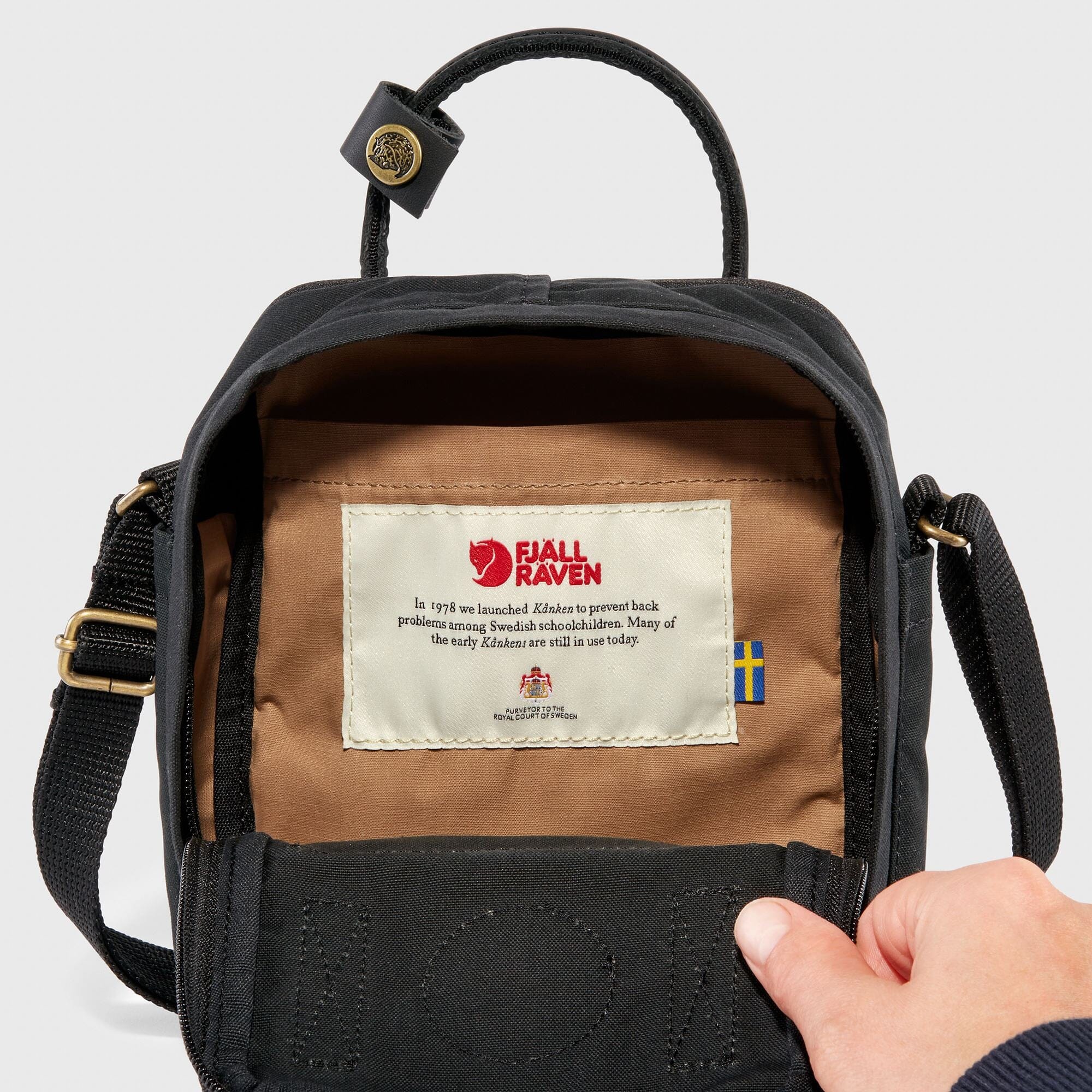 Fjallraven Kanken No. 2 Black Sling Messenger Bag - Image 10