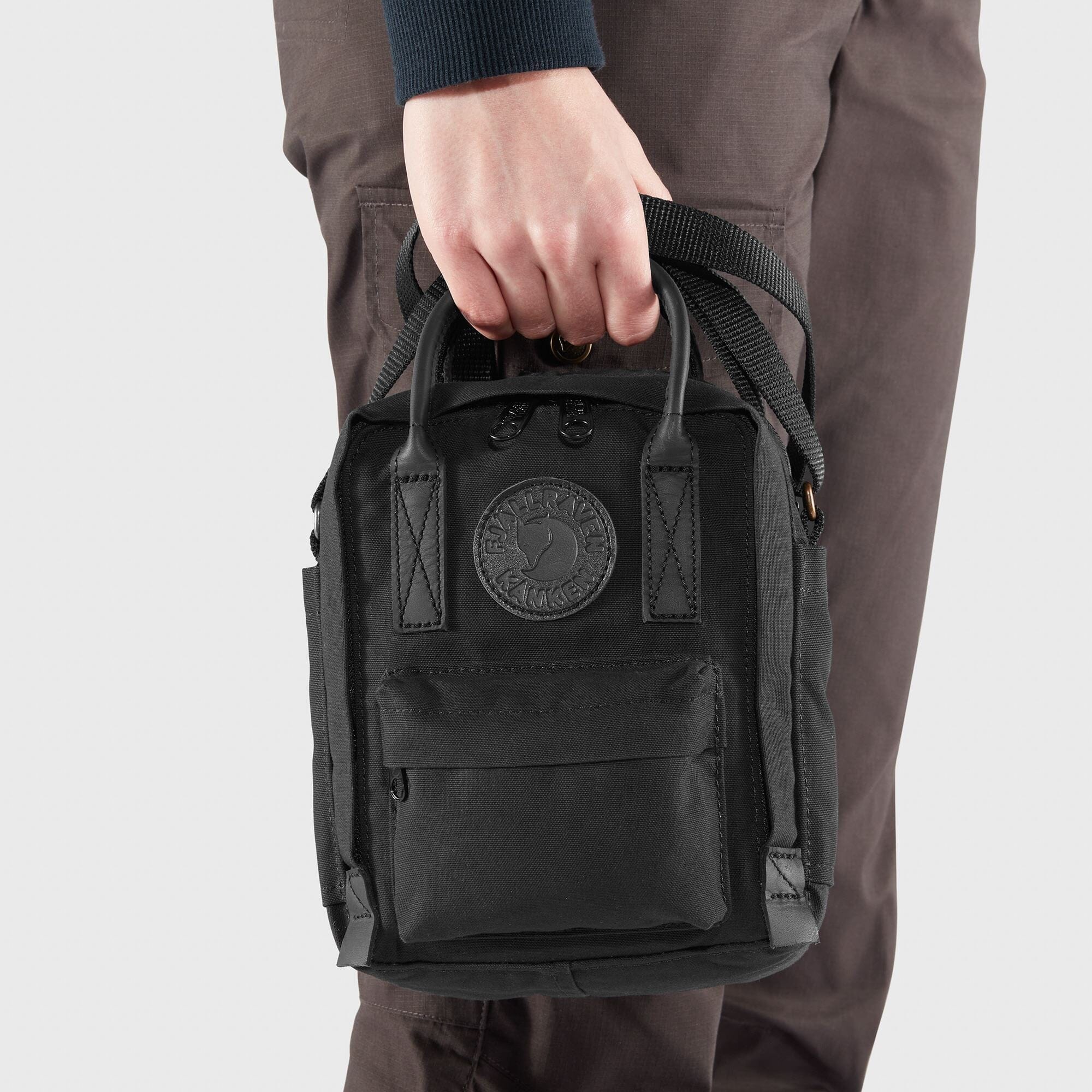 Fjallraven Kanken No. 2 Black Sling Messenger Bag - Image 11