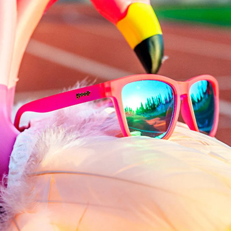 goodr OG - Sports Sunglasses - Flamingos On A Booze Cruise - Image 4