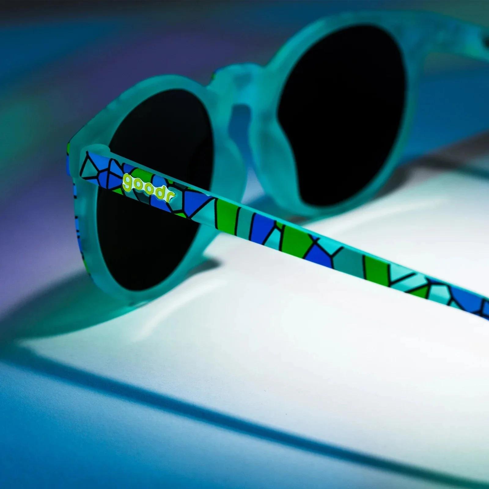goodr Circle G - Sports Sunglasses - Moody Mosaic Musings - Image 4