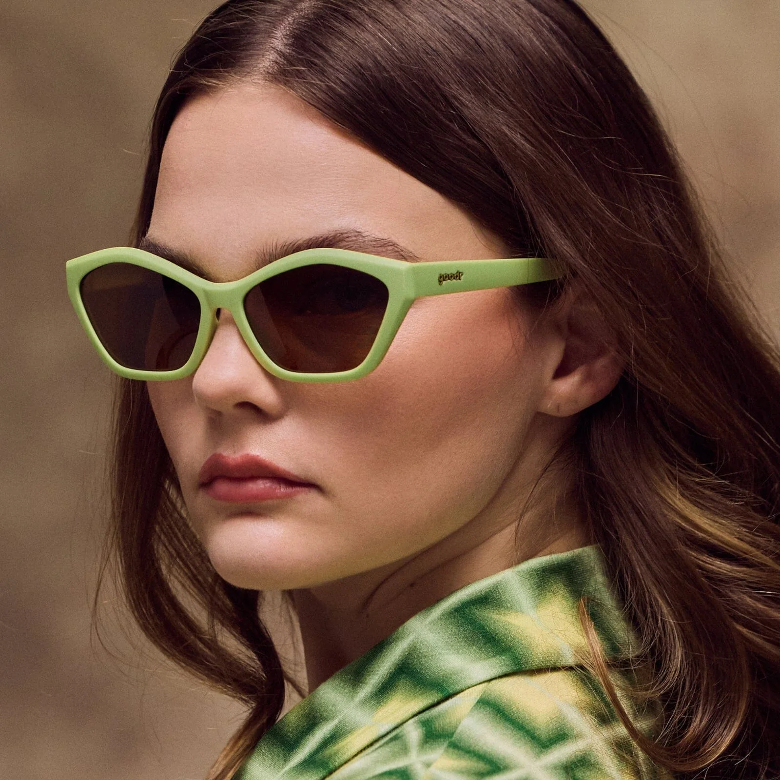 goodr Deco G - Sports Sunglasses - Green Tea Nebula - Image 4