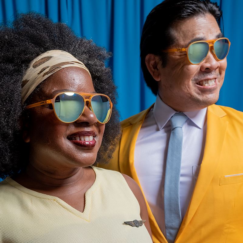 goodr MACH G - Sports Sunglasses - Cheesy Flight Attendant - Image 2