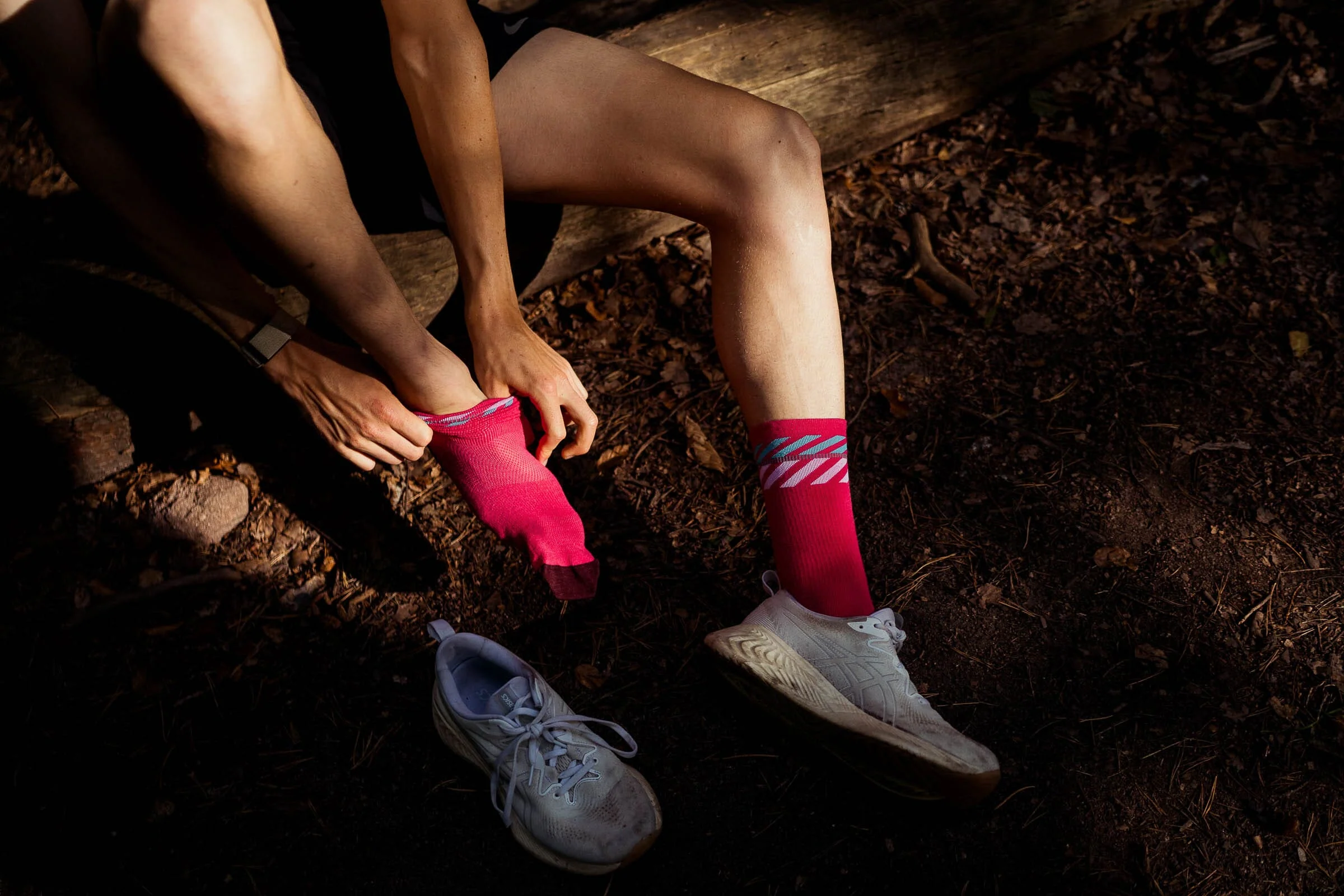 Incylence Merino Light Lanes Geranio Cyan Socks - Image 4