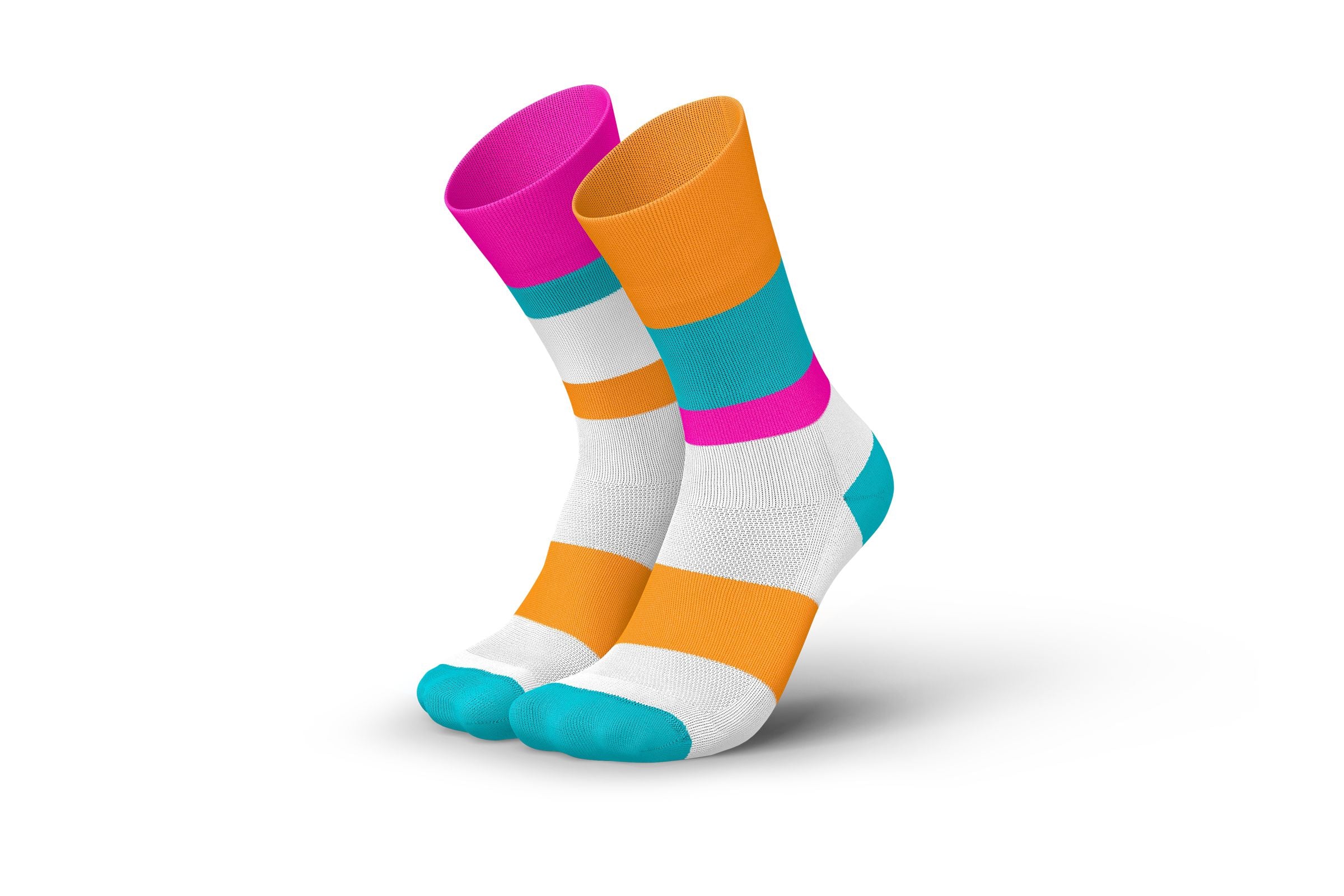 Incylence Running Bands Cyan Orange Socks