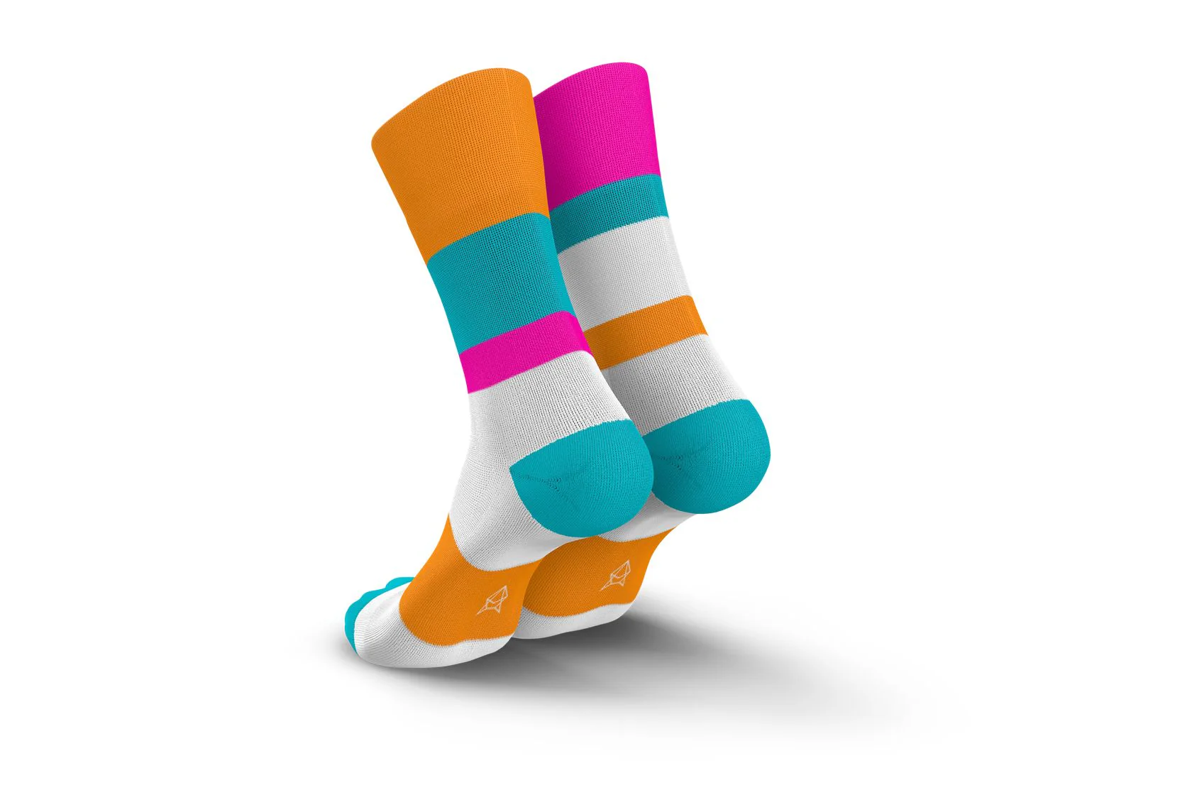 Incylence Running Bands Cyan Orange Socks - Image 2