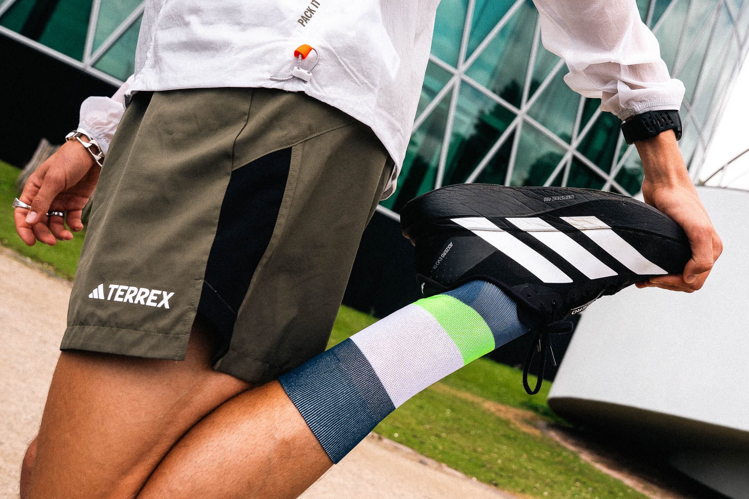 Incylence Running Bands Navy Green Socks - Image 6