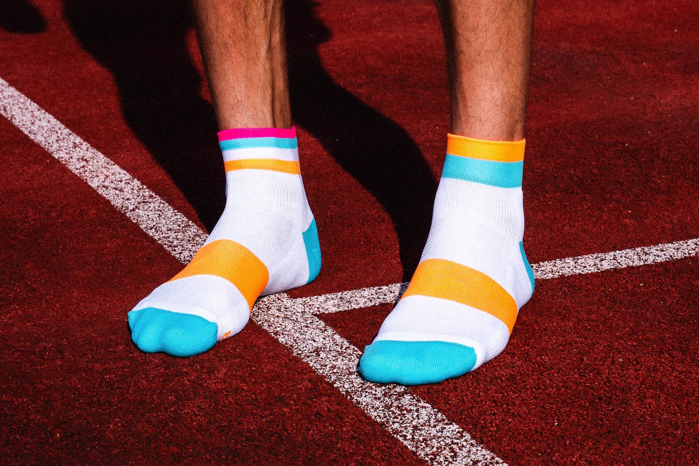 Incylence Running Bands Short Cyan Orange Socks - Image 4