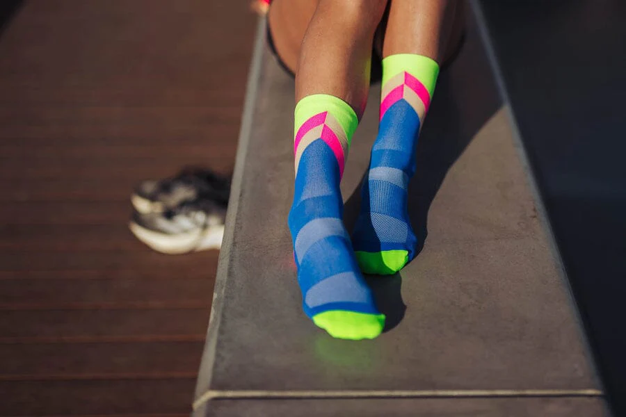 Incylence Ultralight Apex Blue Green Socks - Image 3