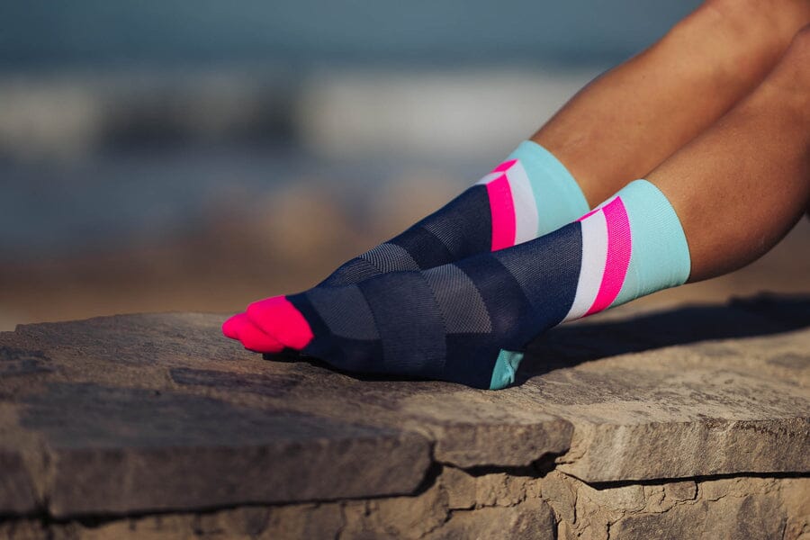 Incylence Ultralight Apex Navy Mint Socks - Image 3