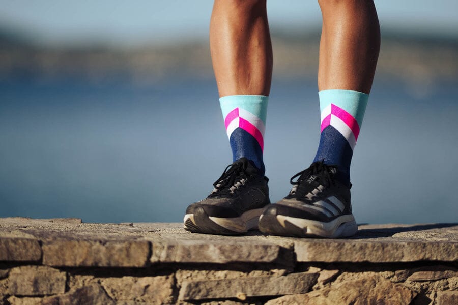 Incylence Ultralight Apex Navy Mint Socks - Image 5