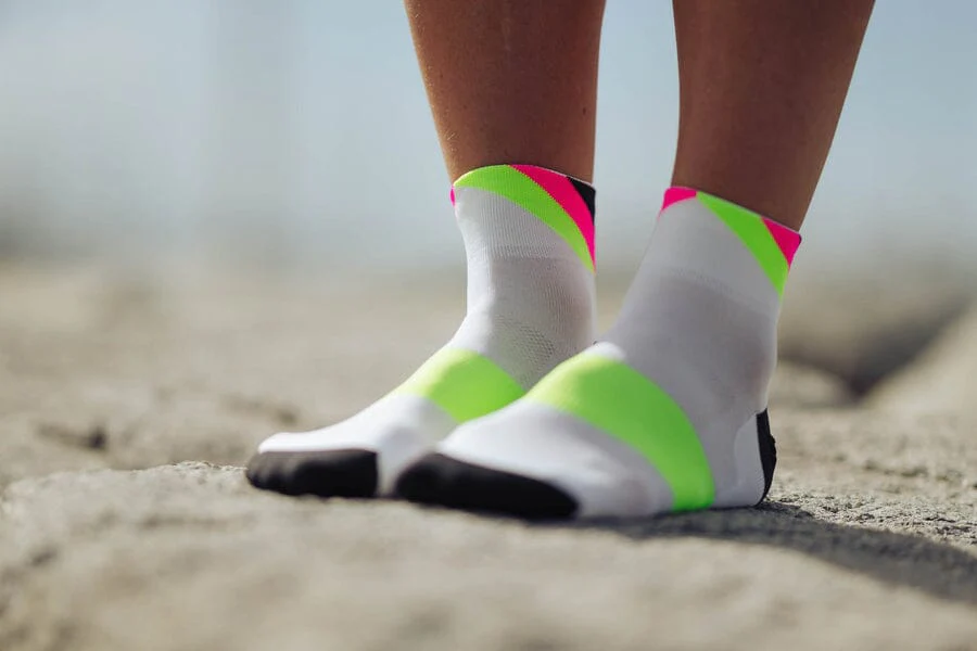 Incylence Ultralight Apex Short Black Green Socks - Image 3