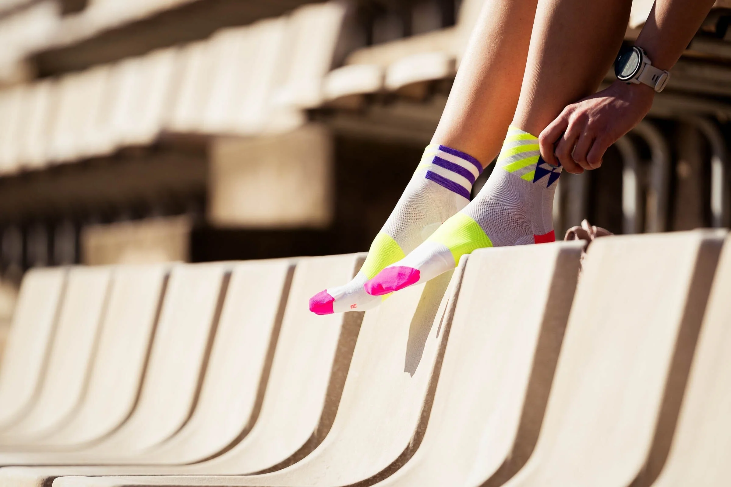 Incylence Ultralight Elements Short White Pink Socks - Image 3