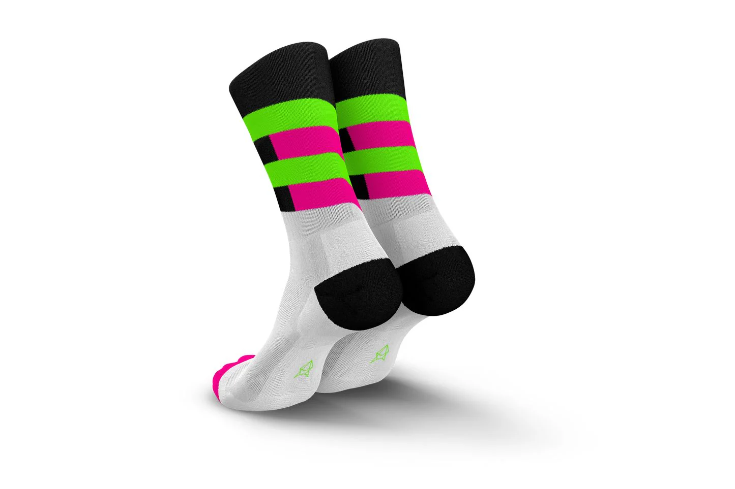 Incylence Ultralight Spirals Black Green Socks - Image 2