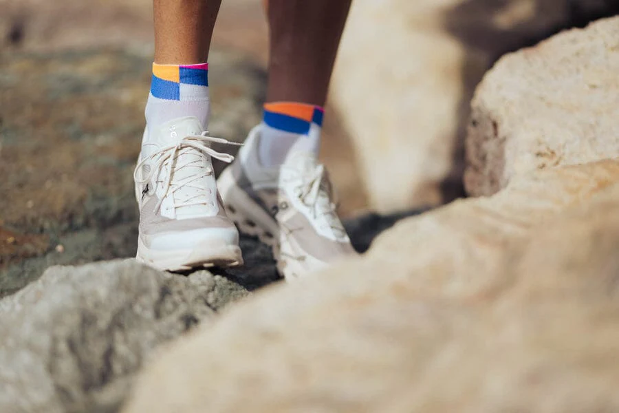 Incylence Ultralight Spirals Short Blue Pink Socks - Image 5