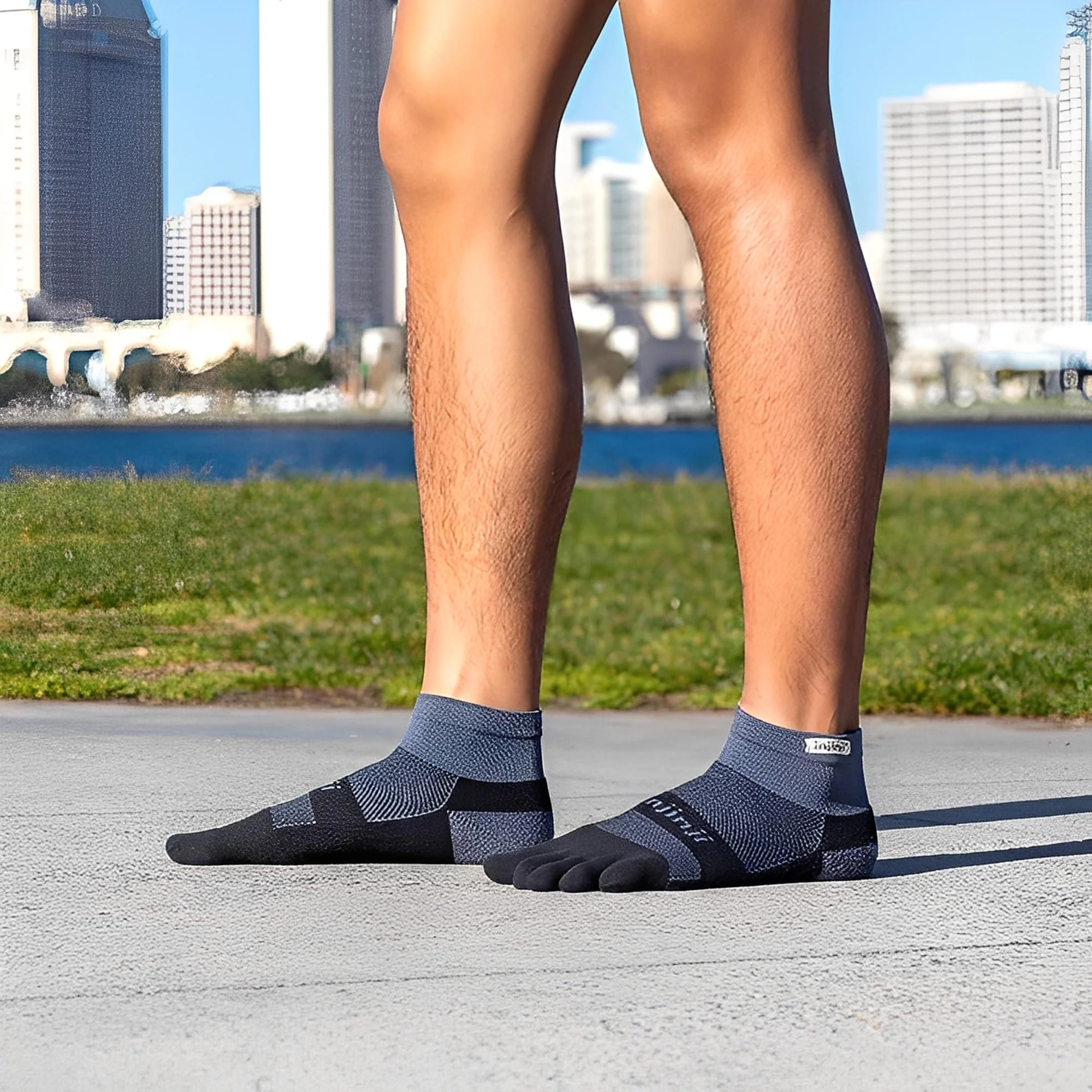 Injinji Run Midweight Mini-Crew Socks - Image 3