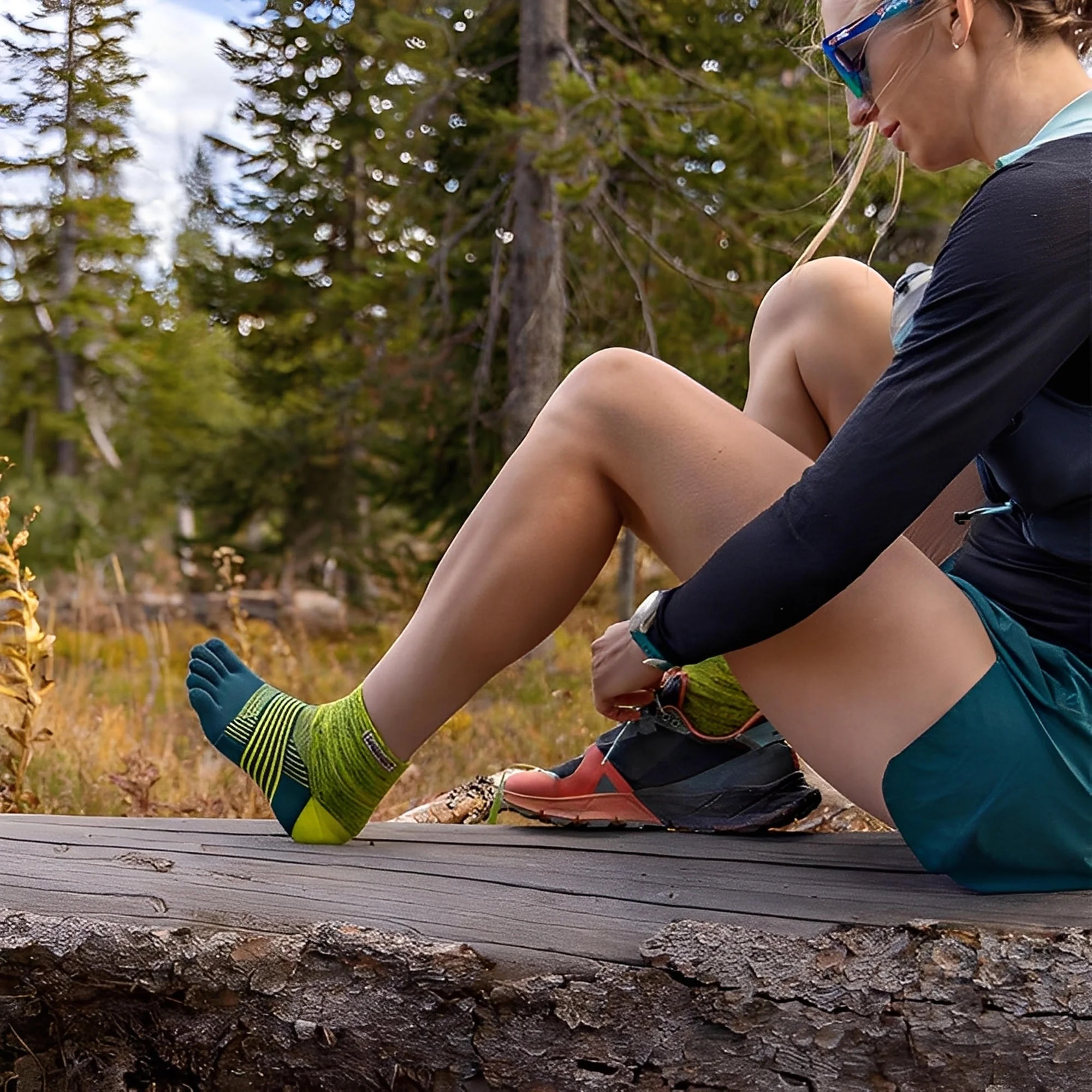 Injinji Women's Trail Midweight Mini-Crew Socks - Image 4