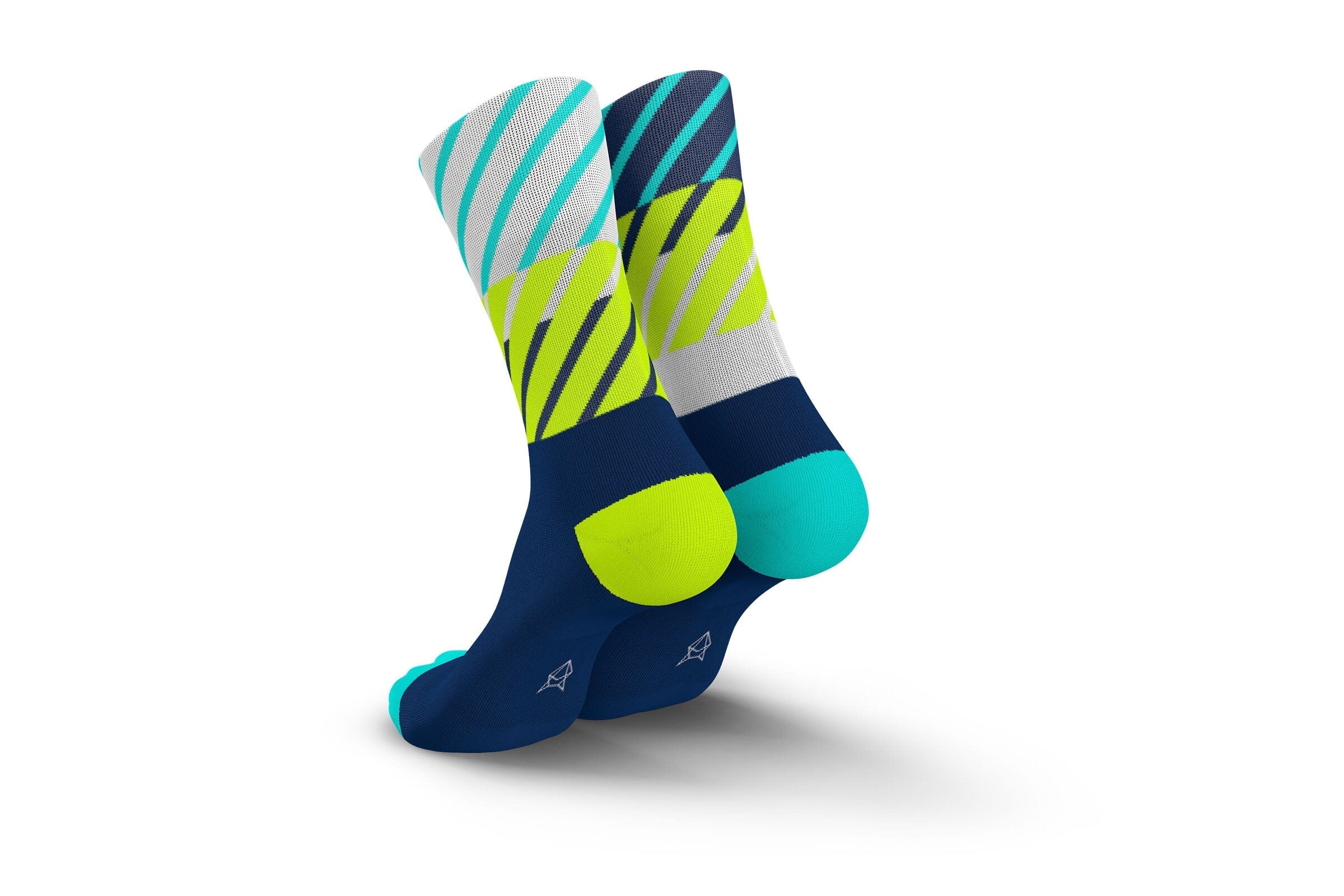 Incylence Running Diagonals Navy Canary Socks - Image 2