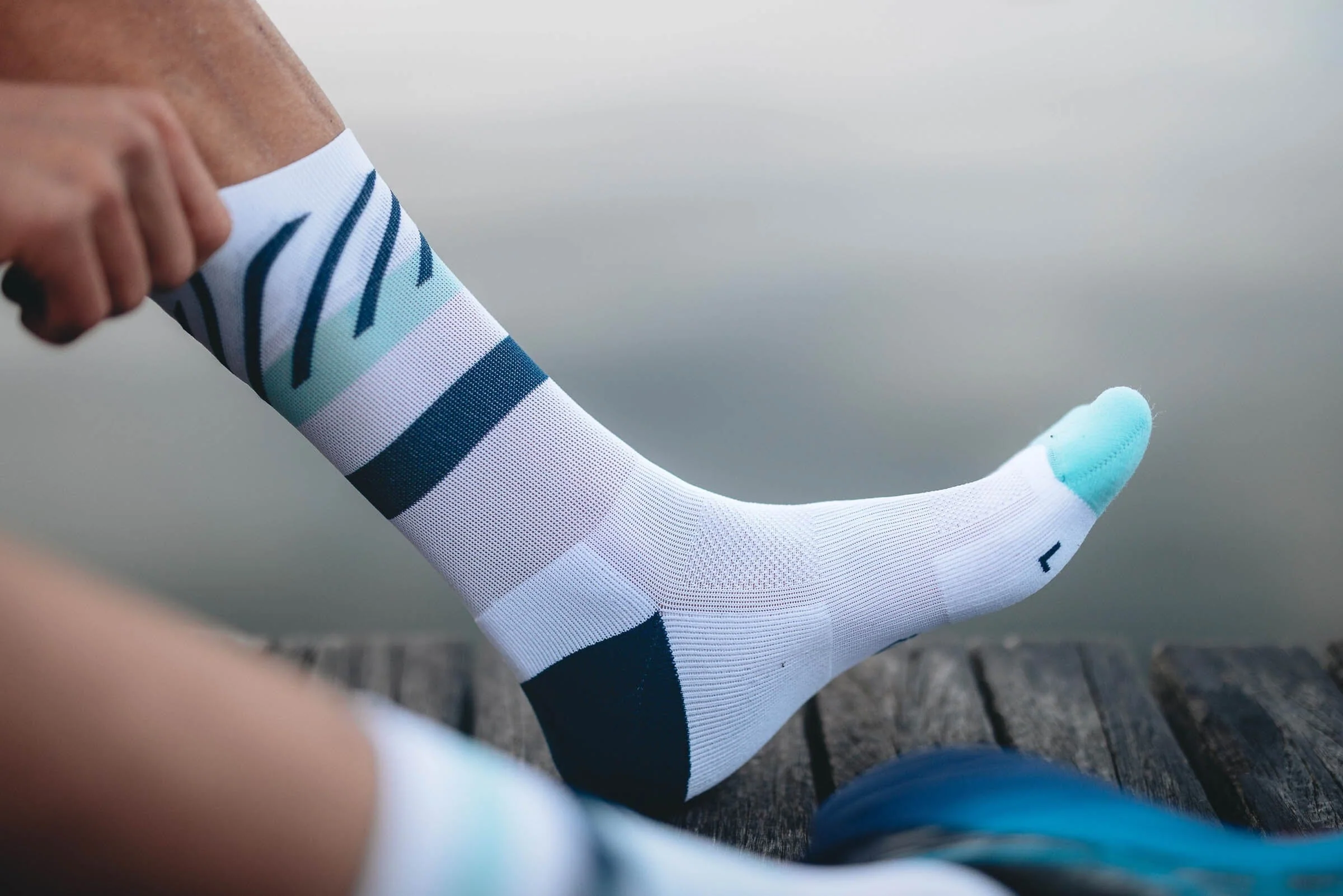 Incylence Running Disrupts Navy Blue Mint Socks - Image 3