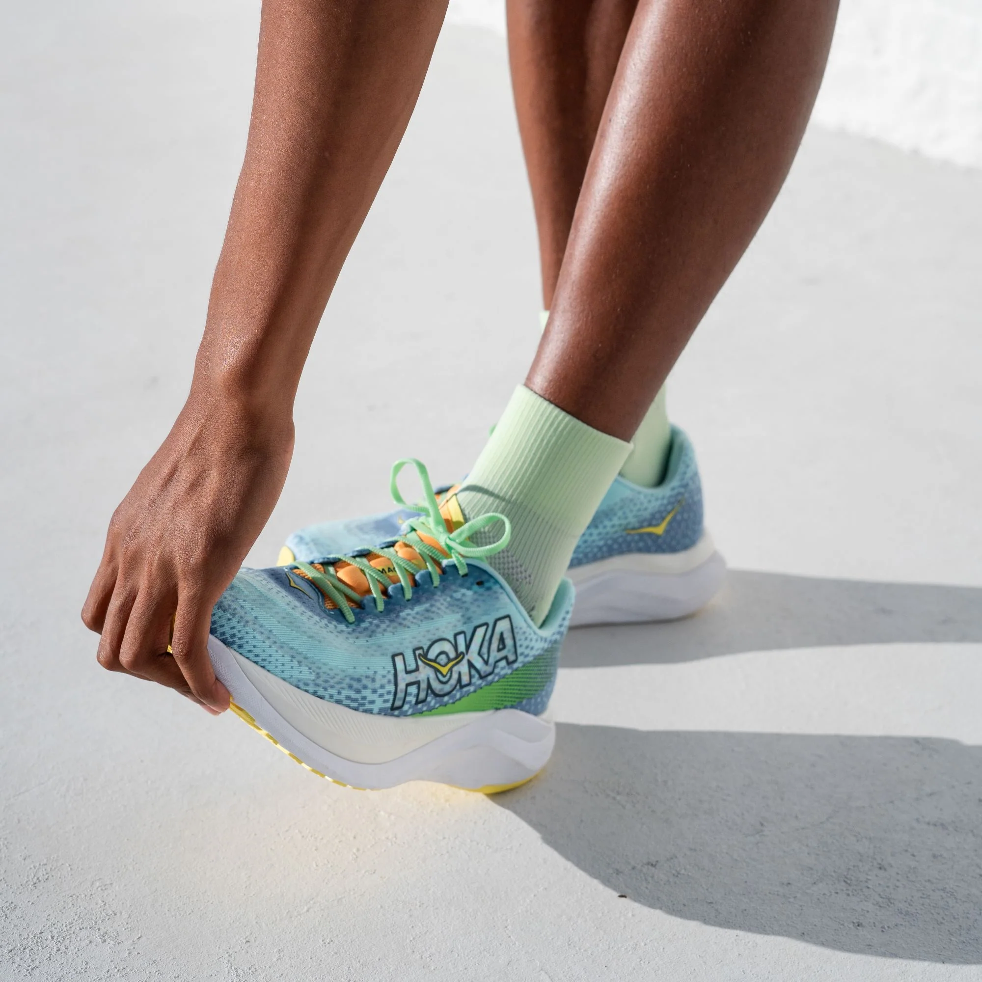Versus Lime Running Quarter Socks - Image 2