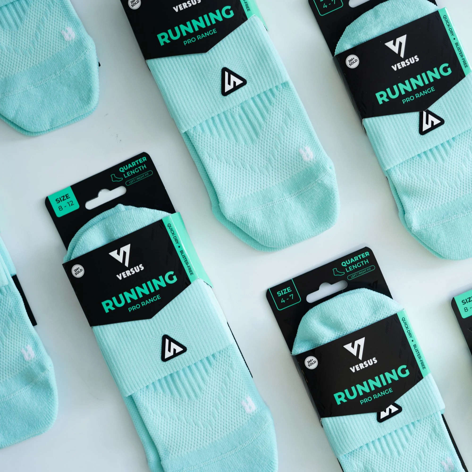Versus Mint Running Quarter Socks - Image 5