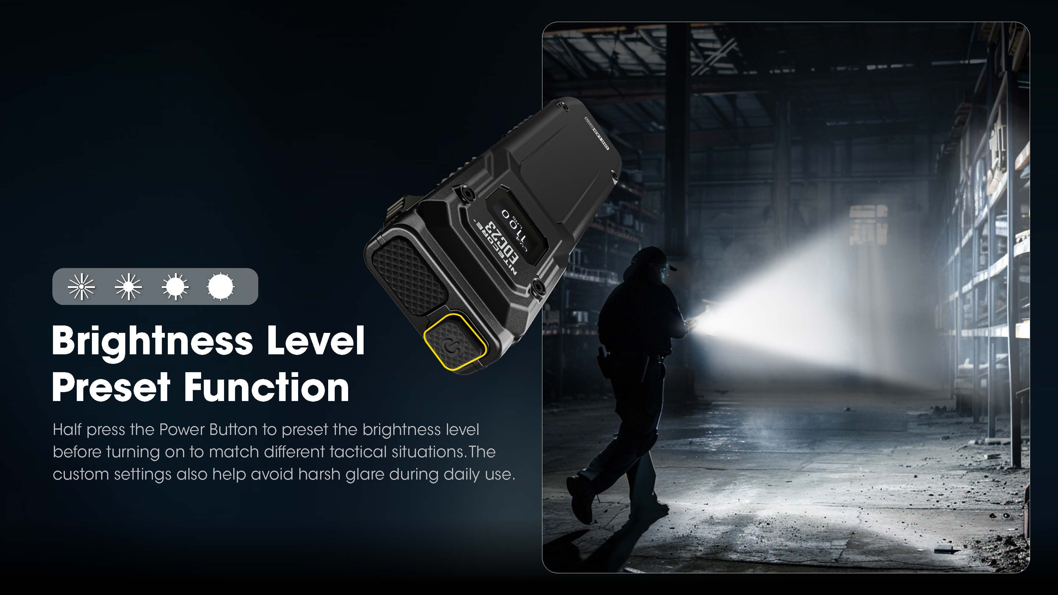 Nitecore EDC23 2500 Lumen USB-C Rechargeable Ultra-Slim EDC Flashlight - Image 6