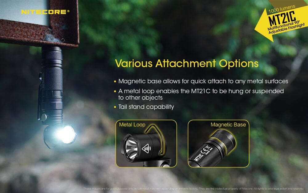 Nitecore MT21C 1000 Lumen Adjustable Right Angle Flashlight - Image 8