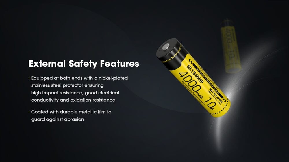 Nitecore NL1840HP 4000mAh Rechargeable 18650 Battery - Image 7