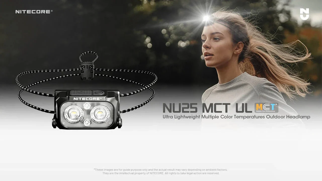 Nitecore NU25 MCT UL 400 Lumens Ultralight Rechargeable Headlamp - Image 2