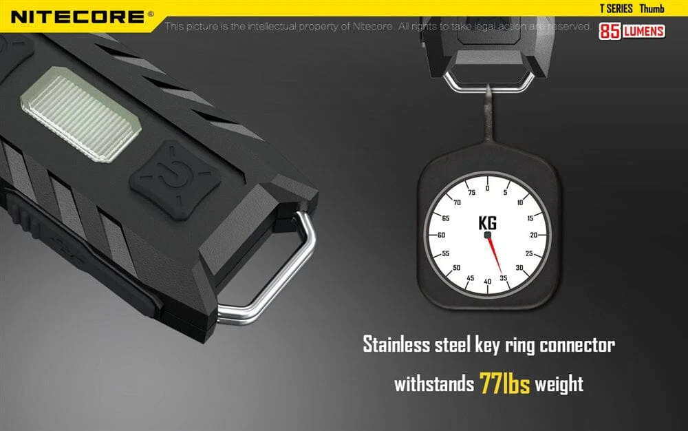 Nitecore Thumb 85 Lumen Clip on Rechargeable Flashlight, with Adjustable Angle - Image 11