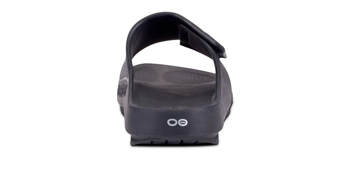 OOFOS Unisex OOahh Sport Flex Slide Sandal - Matte Black - Image 8