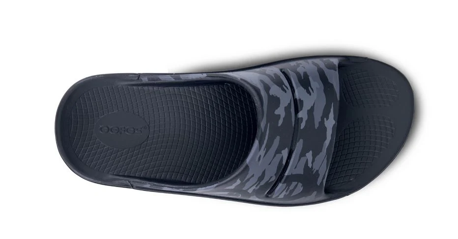 OOFOS Unisex OOahh Sport Slide Sandal - Black Camo - Image 6