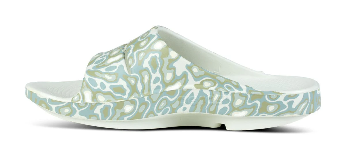 OOFOS Unisex OOahh Sport Slide Sandal - Cosmic Gray Water Camo - Image 7