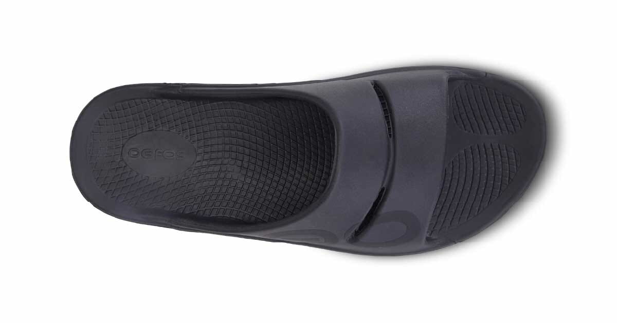 OOFOS Unisex OOahh Sport Slide Sandal - Matte Black - Image 6
