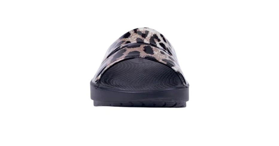 OOFOS Women's OOahh Limited Slide Sandal - Cheetah - Image 3