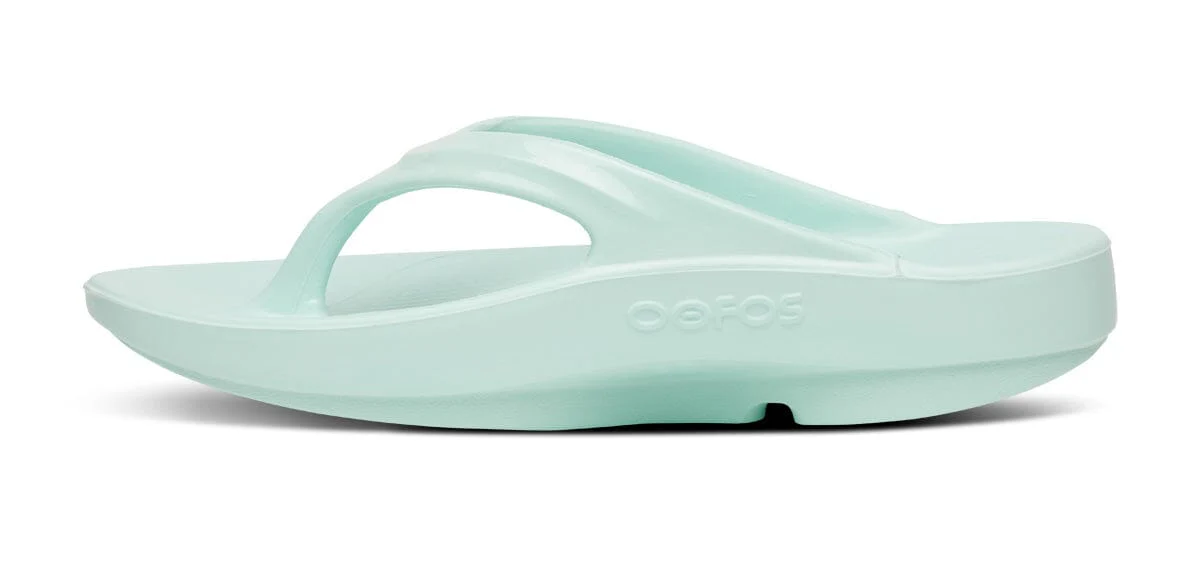 OOFOS Women's OOlala Thong Sandal - Mint - Image 4