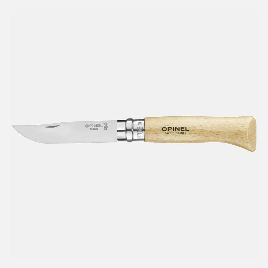 Opinel Pocket Knife N°08 Stainless Steel + Sheath - Image 2